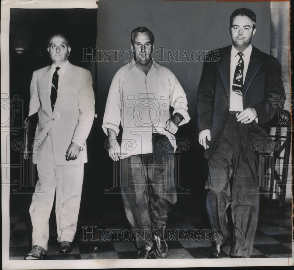 1953 Press Photo Russell Tongay &amp; attys Louis Jepaway, John Dauber Miami Fla-Historic Images