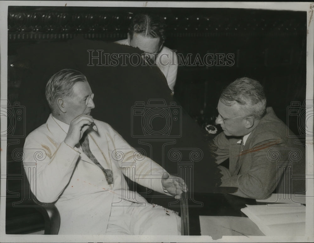 1936 Press Photo Alf Landon John Hamilton Colonel Frank Knox Republican Campaign-Historic Images