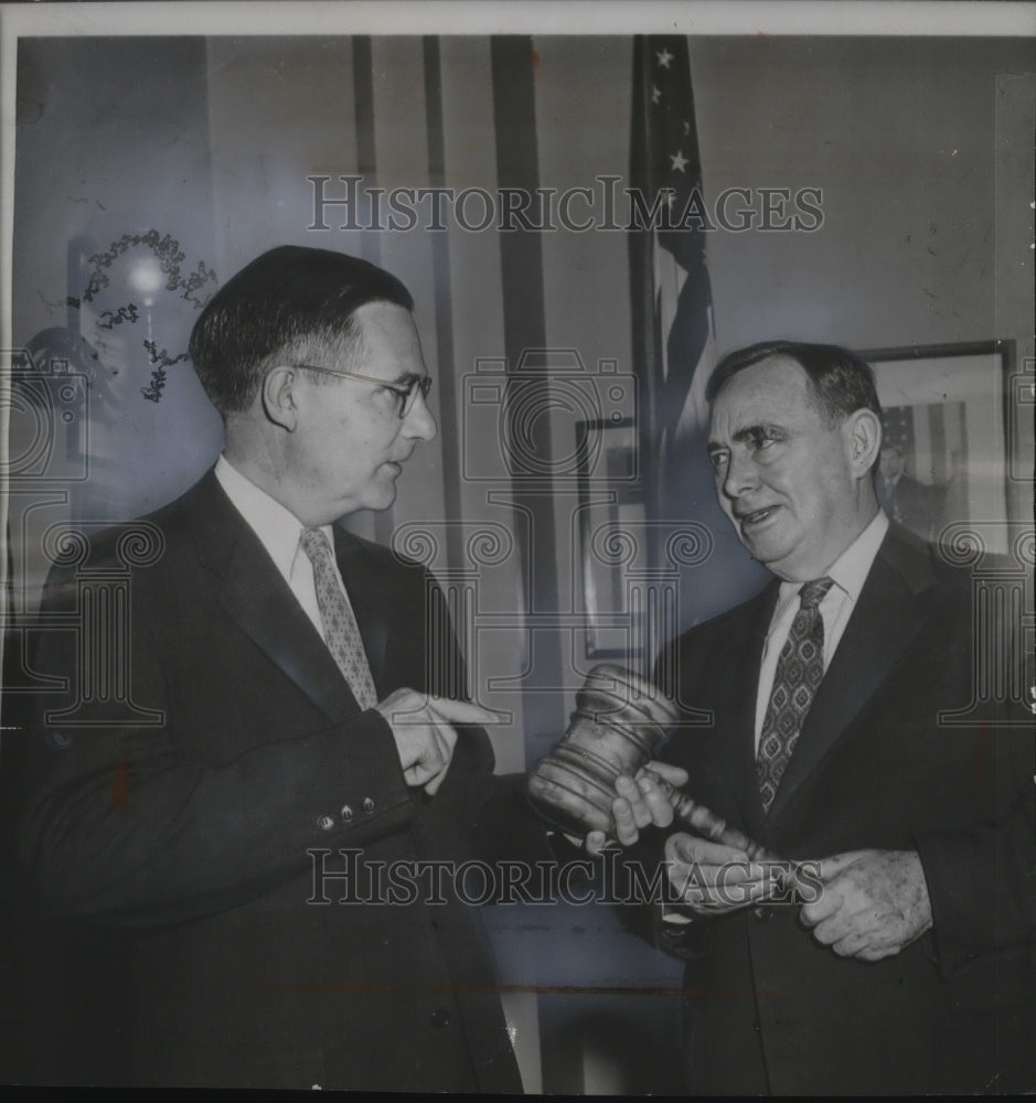 1956 Press Photo Rep Winston L Prouty of Vermont &amp; Rep Joseph Martin - neo21316-Historic Images