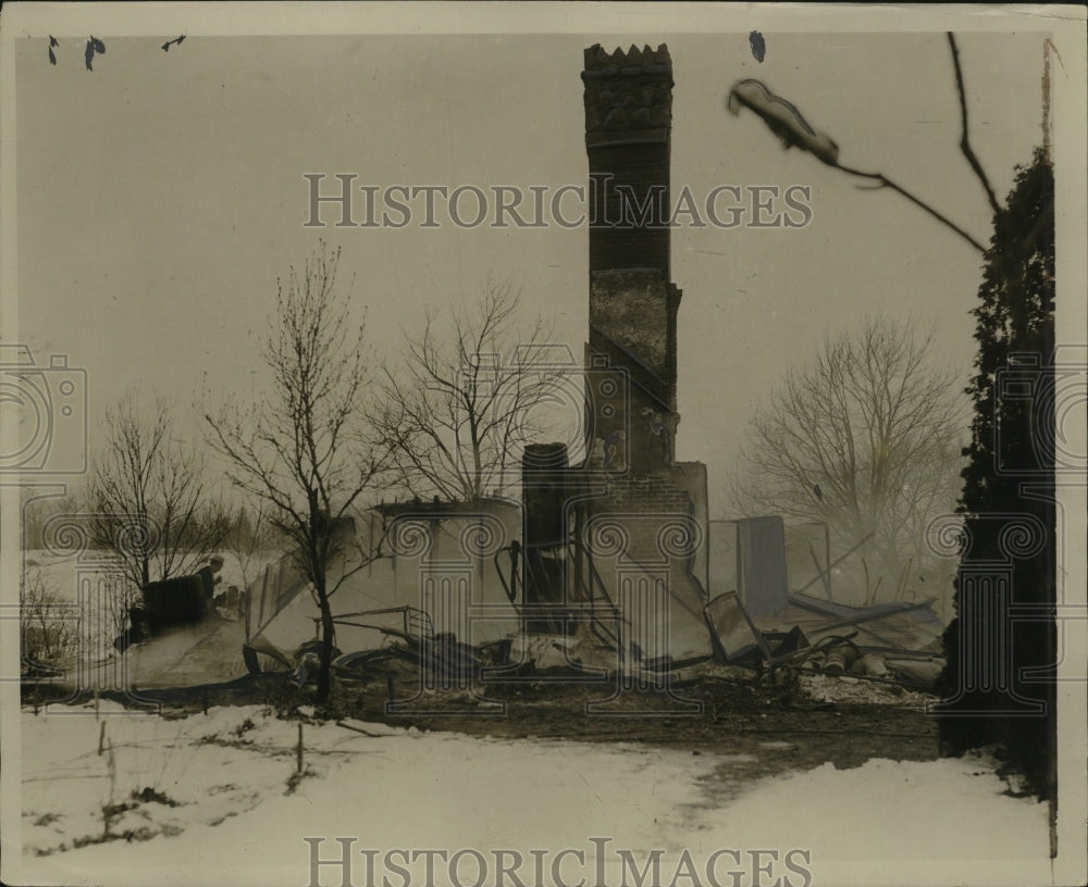 1994 Press Photo Ruins of Leo B M Camis Home, Dayton, Ohio - Historic Images