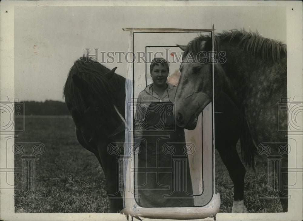 1926 Press Photo Princess Lieven of Latvia at Government Farm for Girls, Bavaria-Historic Images