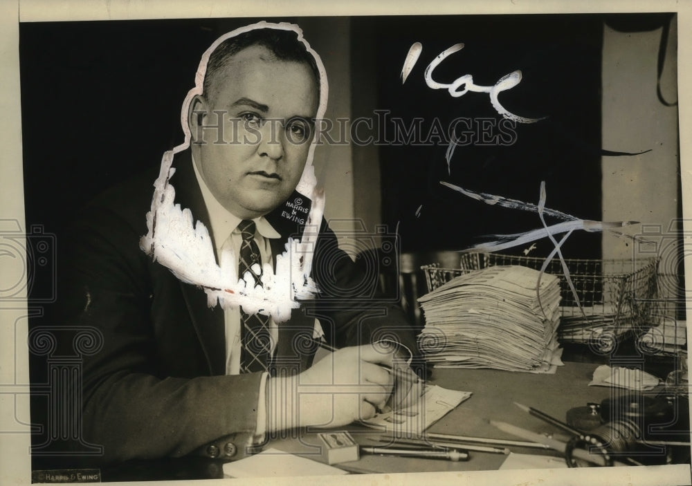 1924 Press Photo C D McKean Appointed Chief of Dep of Justice of Identification - Historic Images