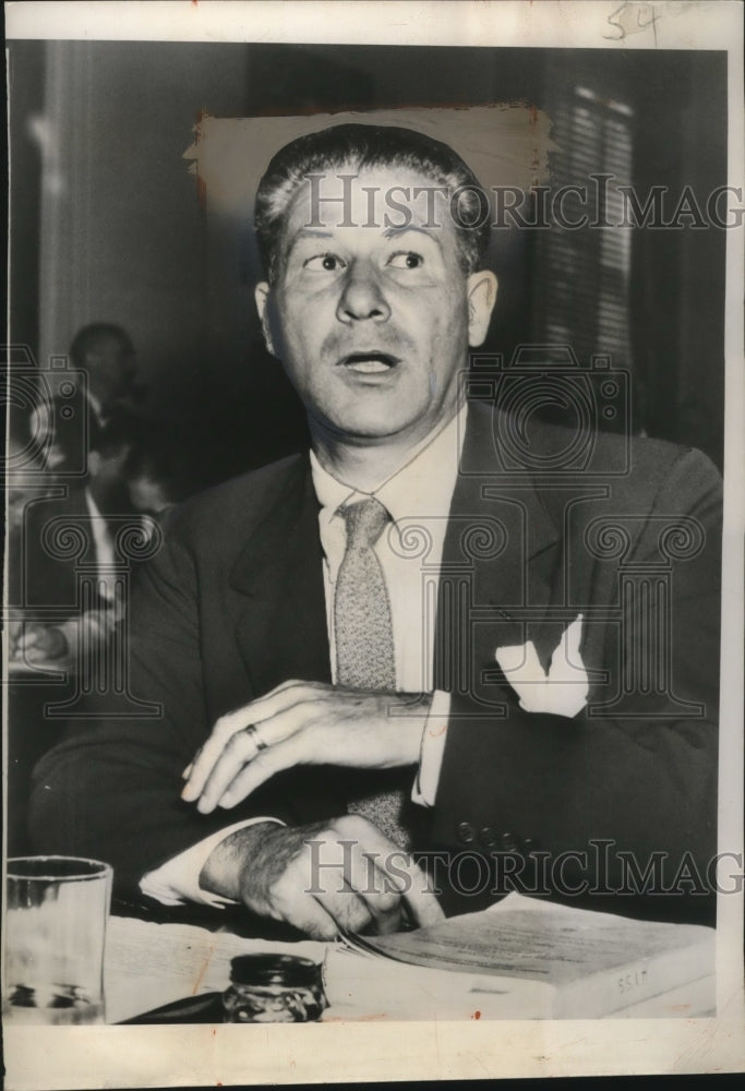 1950 Press Photo Ex CIO counsel Lee Pressman at House UnAmerican hearing-Historic Images