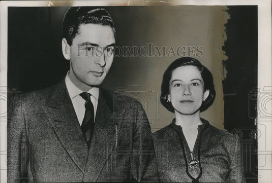 1952 Press Photo Lord Ogilvy & his wife nee Virginia Ryan - Historic Images