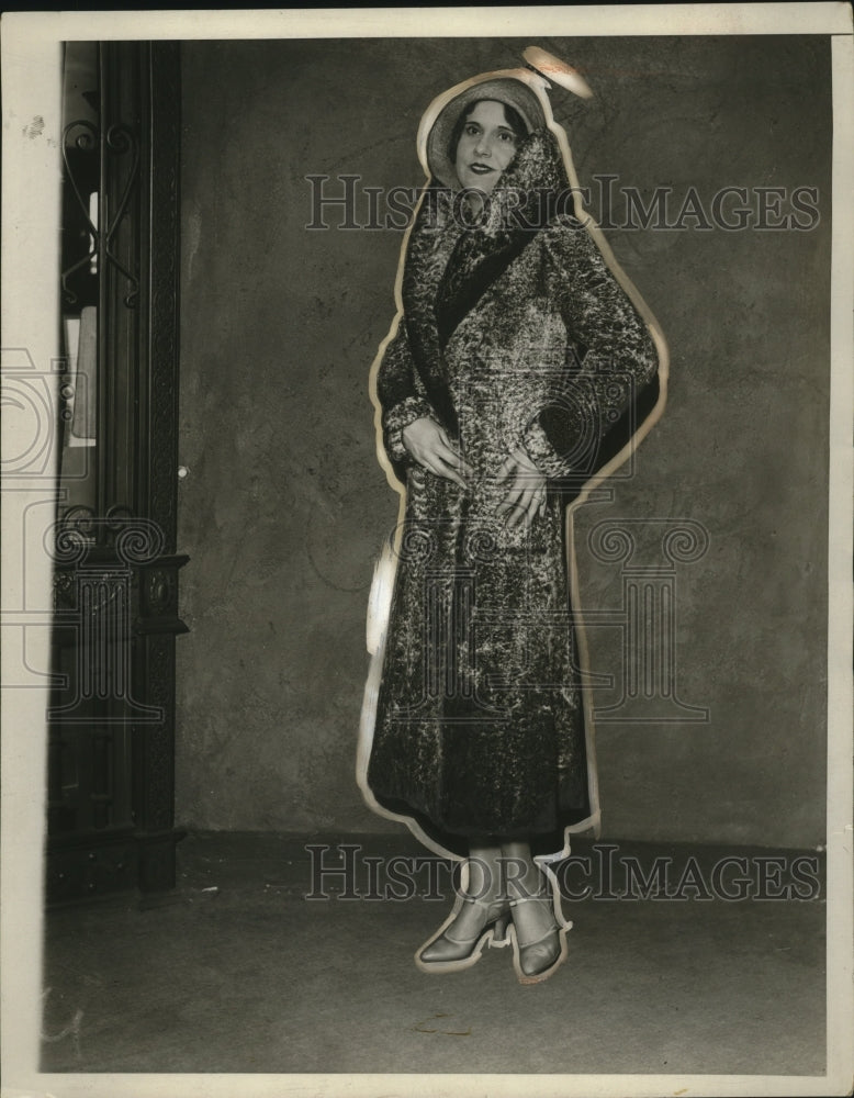 1930 Press Photo Formal Afternoon coat in Ombre fur - neo25447-Historic Images