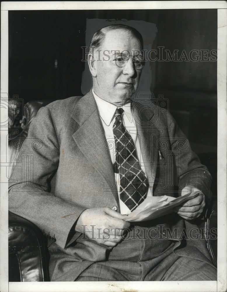 1943 Press Photo Frank Knox Newspaper Editor of Chicago Daily News Sec. of Navy - Historic Images