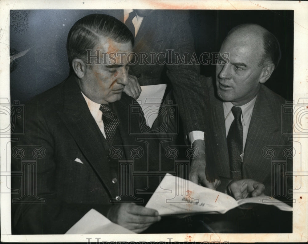 1940 Navy Secretary Charles Edison &amp; Lewis Compton of NJ  - Historic Images