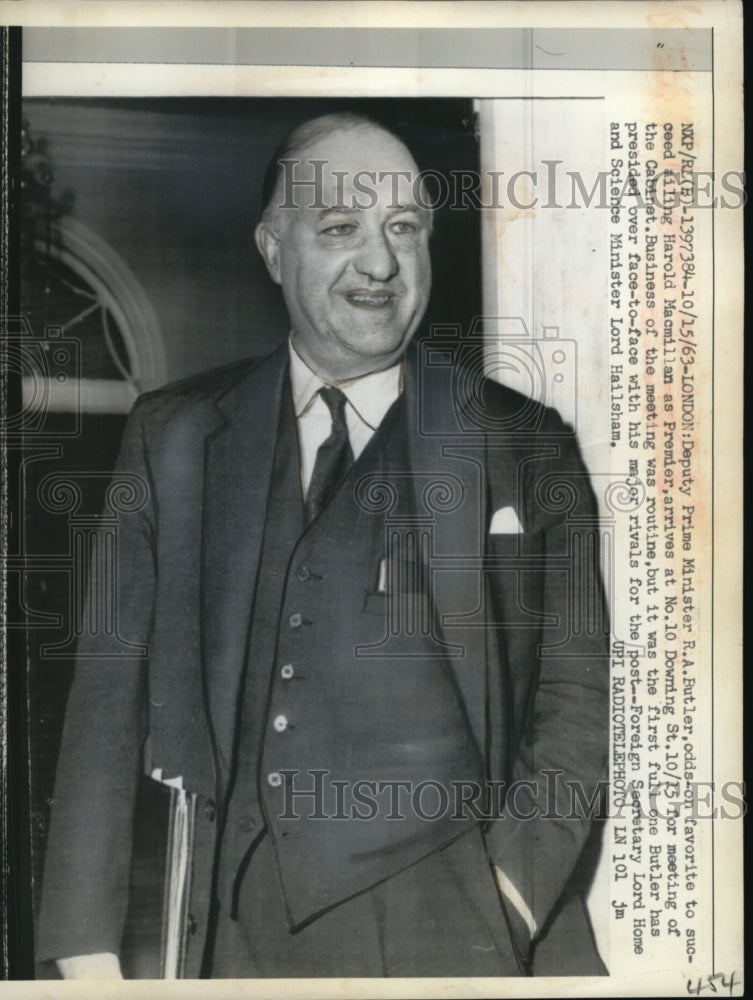 1963 Deputy Prime Minister Richard Butler in London  - Historic Images