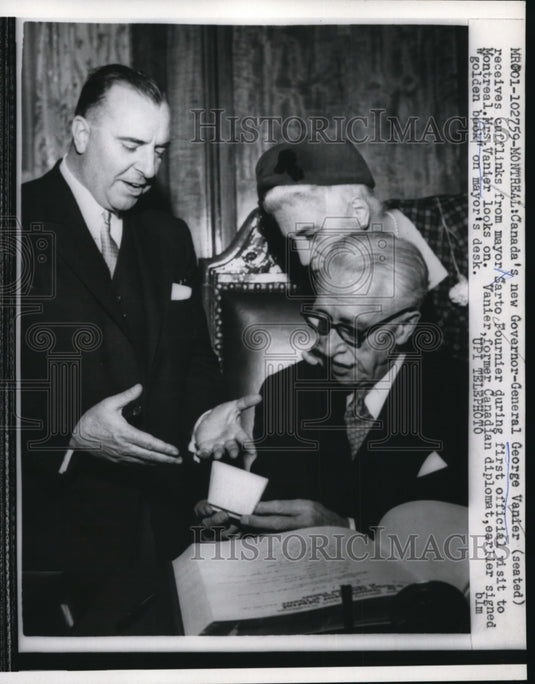 1959 Press Photo Canada's new Governor General George Vanier, Sarto Fournier-Historic Images