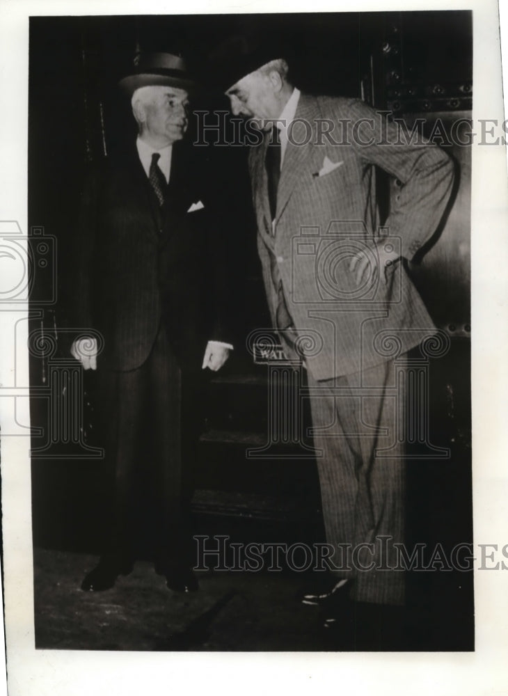 1939 Press Photo Secretary of State Cordell Hull & Sir Ronald Lindsay of Britain-Historic Images
