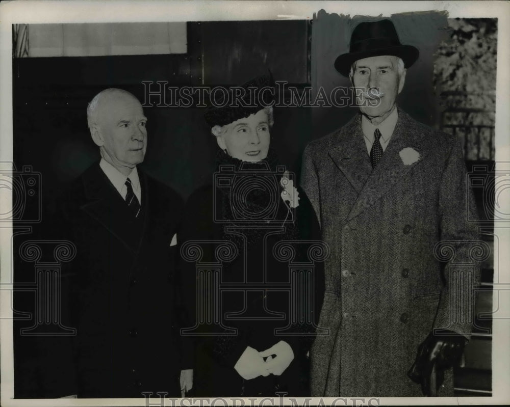 1940 Press Photo Earl of Athlone, Princess Alice &amp; George Summerlin in NY-Historic Images