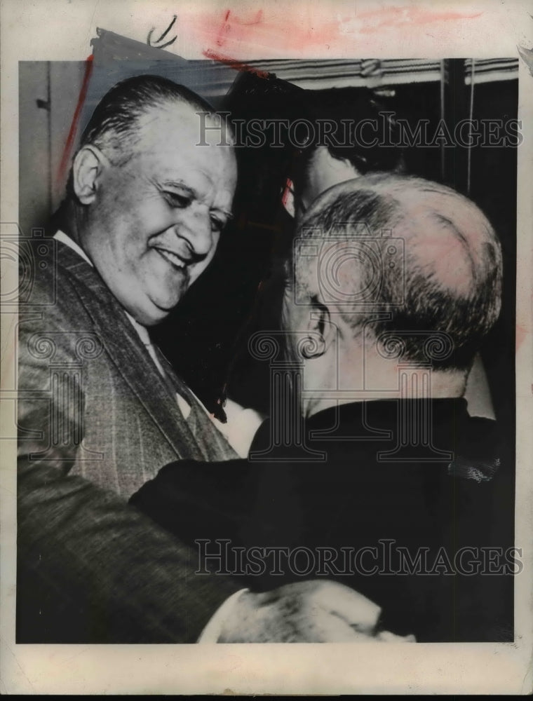 1944 Press Photo Argentine Amb to US Adrian Escobar &amp; Alfredo Polzin of Brazil-Historic Images