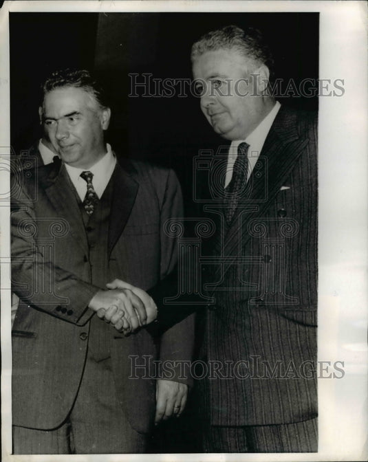 1970 Press Photo Socialist Loris Fortuna, Antonio Baslini in Rome Italy-Historic Images