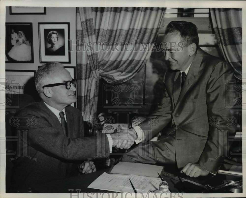 1962 Senator Barry Gooldwater of AZ &amp; Lewis Seiler Assc Dry Goods - Historic Images