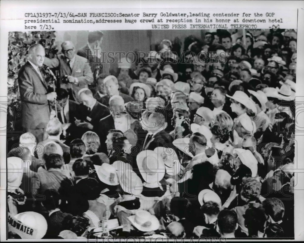 1964 Press Photo Senator Barry Goldwater at GOP convention for President-Historic Images