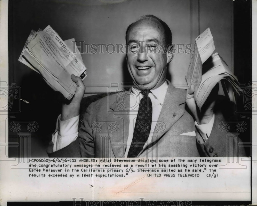 1956 Democratic Presidential candidate Adlai Stevenson  - Historic Images