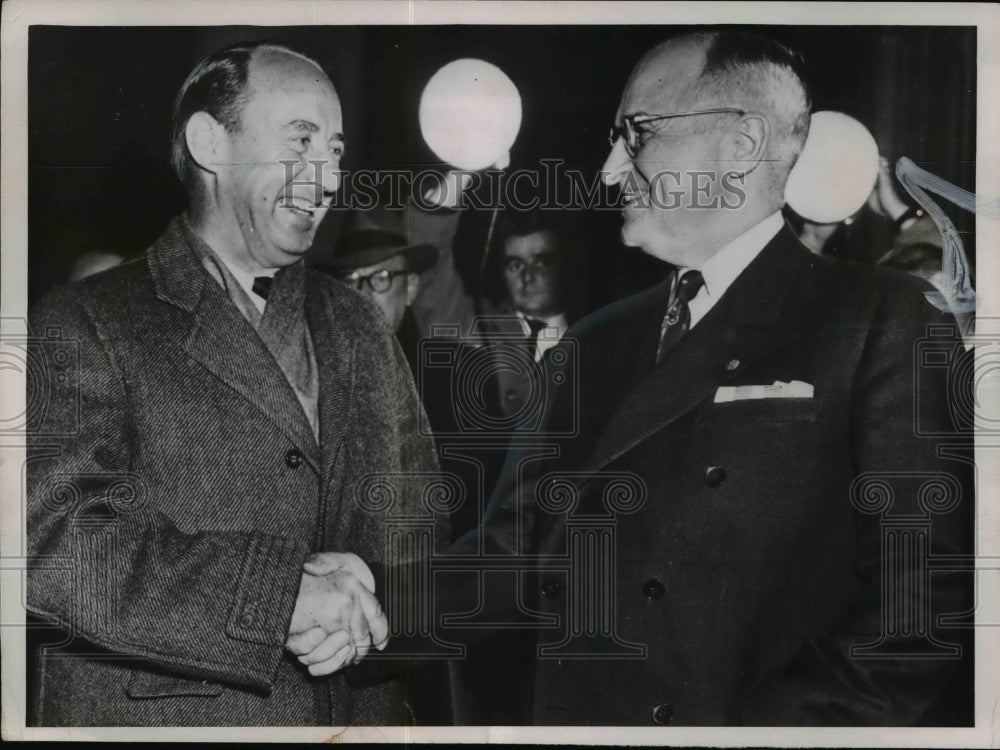 1952 President Truman &amp; Governor Adlai Stevenson of Ill  - Historic Images