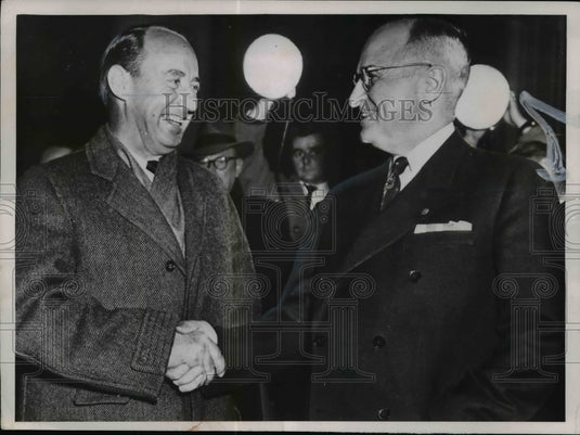 1952 President Truman & Governor Adlai Stevenson of Ill  - Historic Images