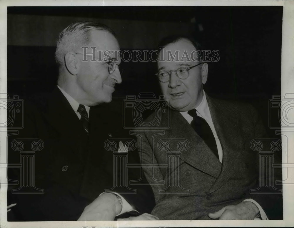 1944 Senators Harry Truman & Francis T Maloney at Convention - Historic Images