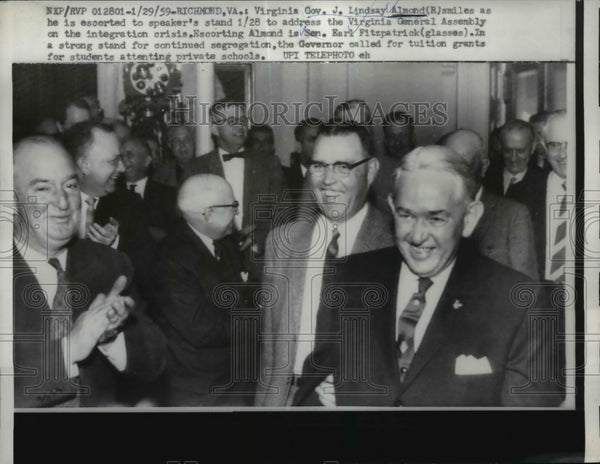 1959 Virginia Governor Lindsay Almond in Richmond Virginia - Historic ...