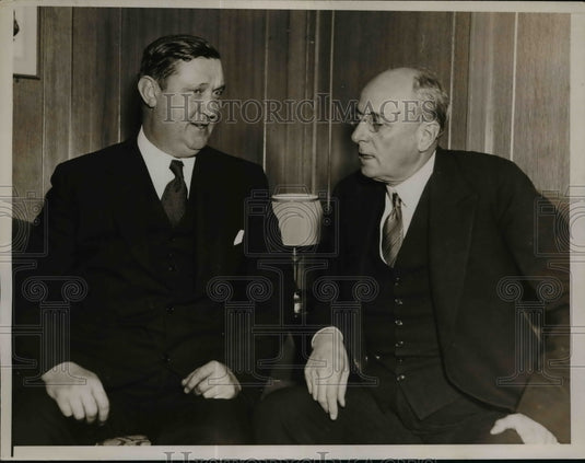 1935 Press Photo Attorney General Homer Cummings & Leo Hickey AG of East-Historic Images