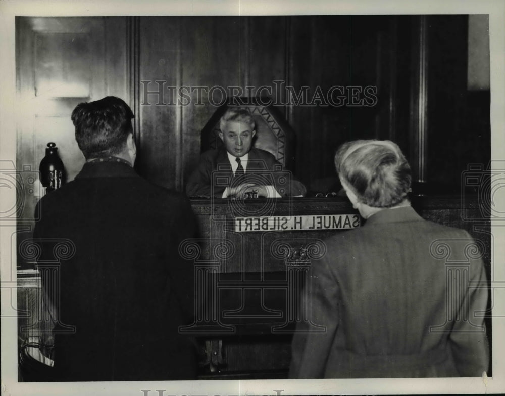 1937 Press Photo Burns trial Judge Samuel H Silbert - nep03254-Historic Images