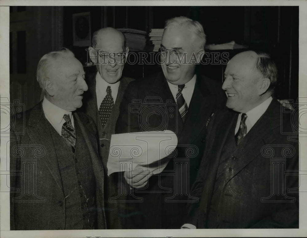 1939 Press Photo Va Senator Carter Glass, Rep Ed Taylor, Rep Clifton Woodrum - Historic Images