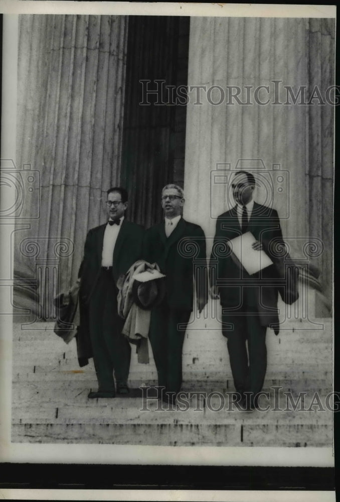 1959 United Steelworkerrs atty Arthur Goldberg, D Feller, E Bredhoff - Historic Images