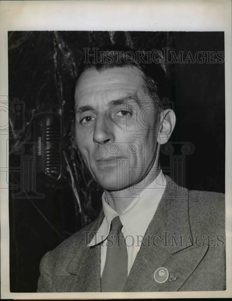 1949 Press Photo Frederico Joliot-Czurie chair of French Atomic energy team - Historic Images