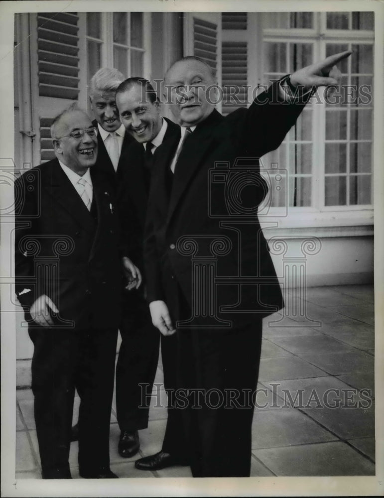 1959 West German Chancellor Konrad Adenauer. P Halvestiti of Italy - Historic Images