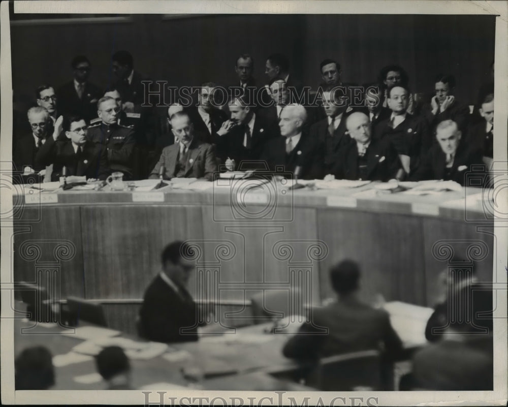 1946 Press Photo Andrei Gromyko's motion turned down at Security Council meeting - Historic Images