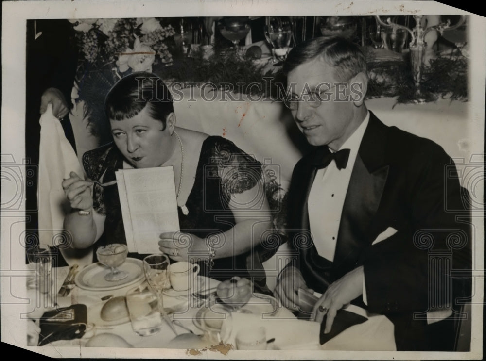 1936 Press Photo Mrs. Homer S. Cummings, Harlee Branch at a reception-Historic Images