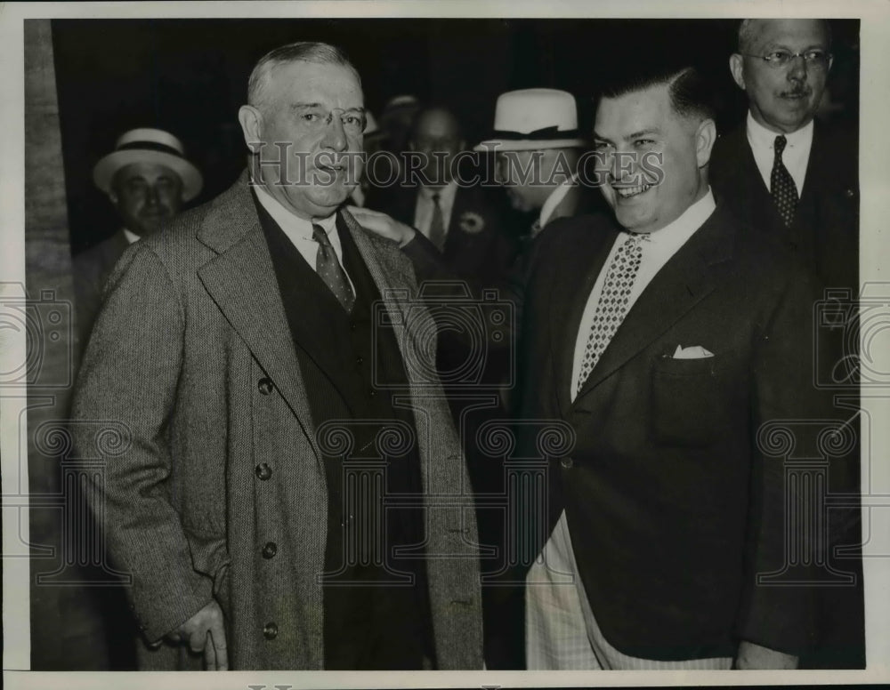 1936 Press Photo Walter E. Edge, Harold Hoffman arrive for Republican Convention-Historic Images