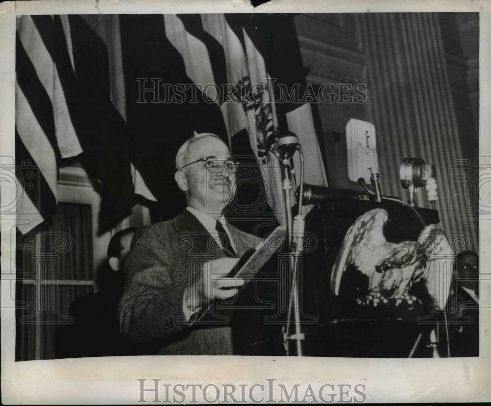 1946 Press Photo Truman appears before governing board of the Pan-American Union - Historic Images