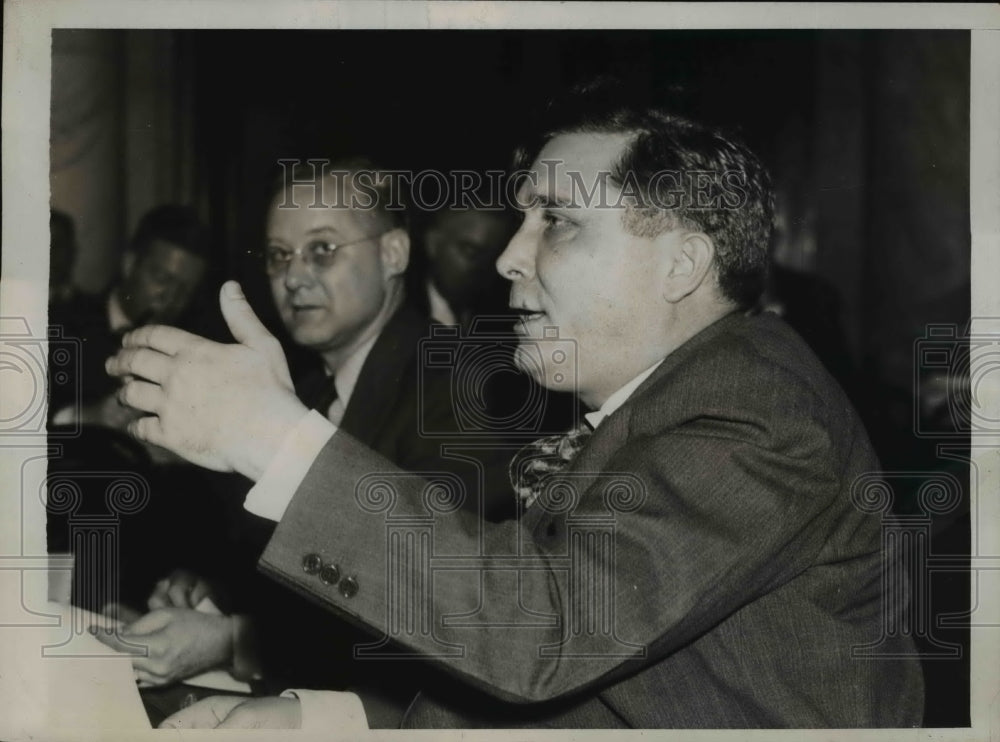 1938 Press Photo Wendell Willkie Pictured As He Testified - nep04254-Historic Images