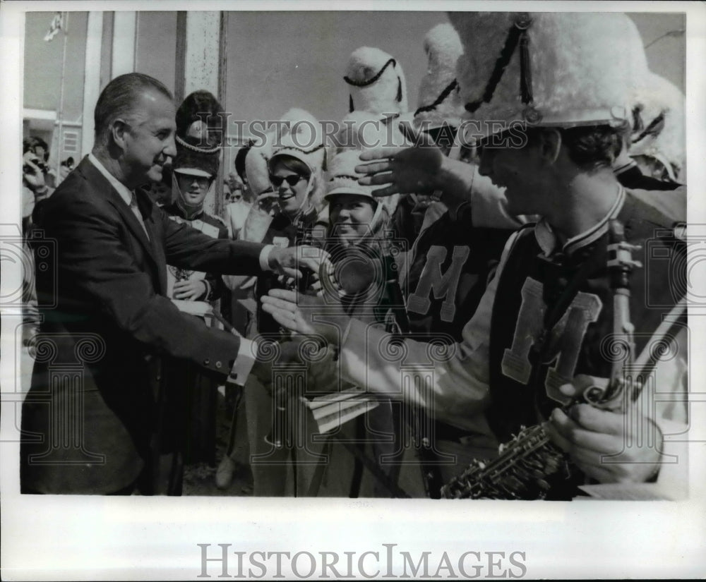 1970 Press Photo Vice President Spiro Agnew Arrived At The Airport - Historic Images