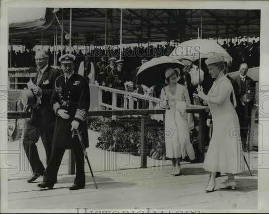 1933 Press Photo British King Opens World's largest Dock - Historic Images