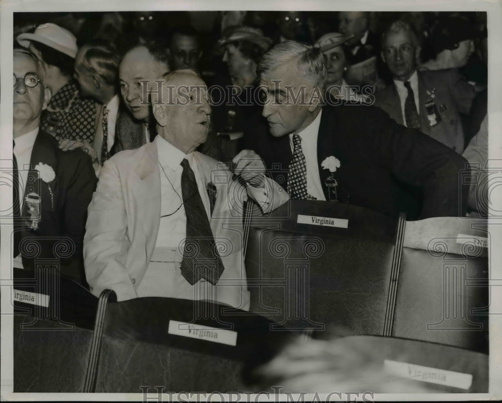 1936 Press Photo Senator Carter Glass And Gov. George Pebry - nep04610-Historic Images