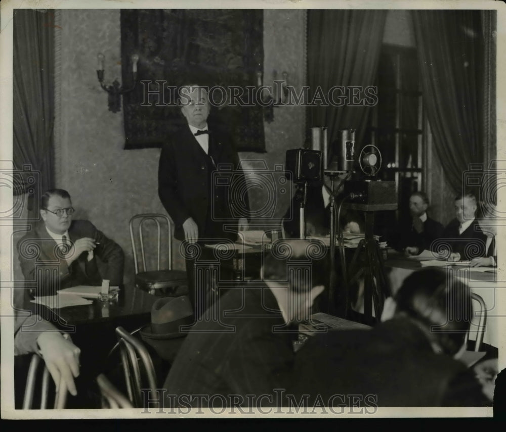 1931 Press Photo Sen. George Norris Is Shown At The Opening Of The Meeting - Historic Images