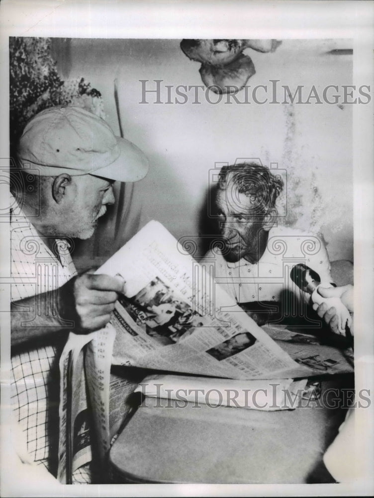 1956 Press Photo Miguel Ramirez Is Questioned By Miguel Ramirez - Historic Images