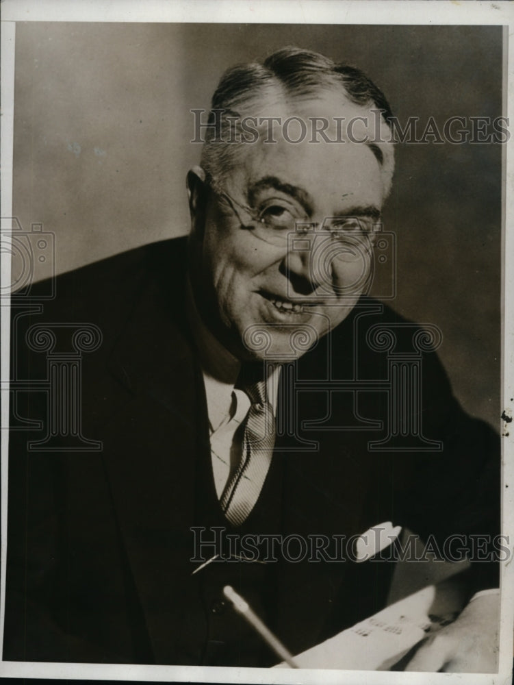 1933 Press Photo Harry L Davis Mayor of Cleveland, Ohio - nep06450-Historic Images