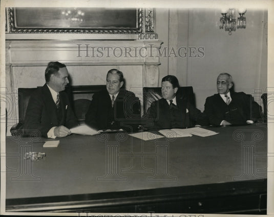1933 Press Photo Brig Gen Pelham Glassford Senate hearing, Sen Bronson Cutting-Historic Images