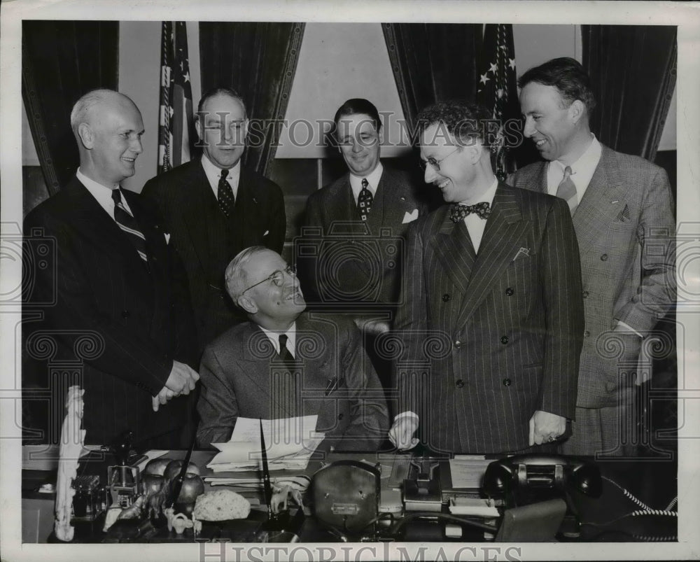 1947 Press Photo President Harry S. Truman with Military Government Association - Historic Images