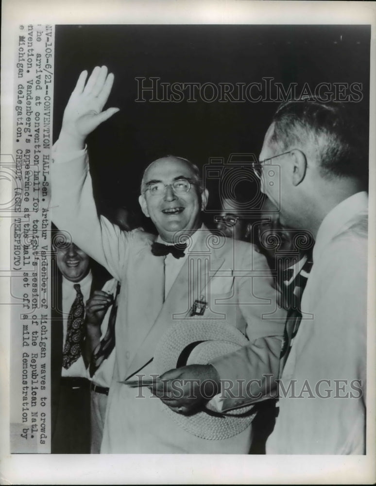 1948 Press Photo Michigan Senator Arthur Vandenberg at a convention - nep07876-Historic Images