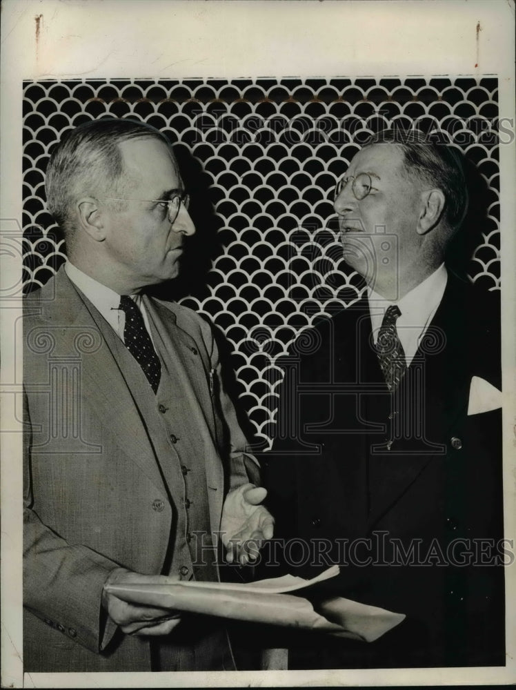 1941 Press Photo MO Senator Harry Truman &amp; Navy Secretary Frank Knox - Historic Images