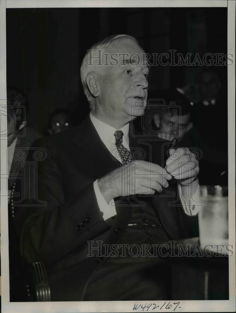 1939 Press Photo Secy of State Cordell Hull Testifies on Import Oil Tariffs - Historic Images