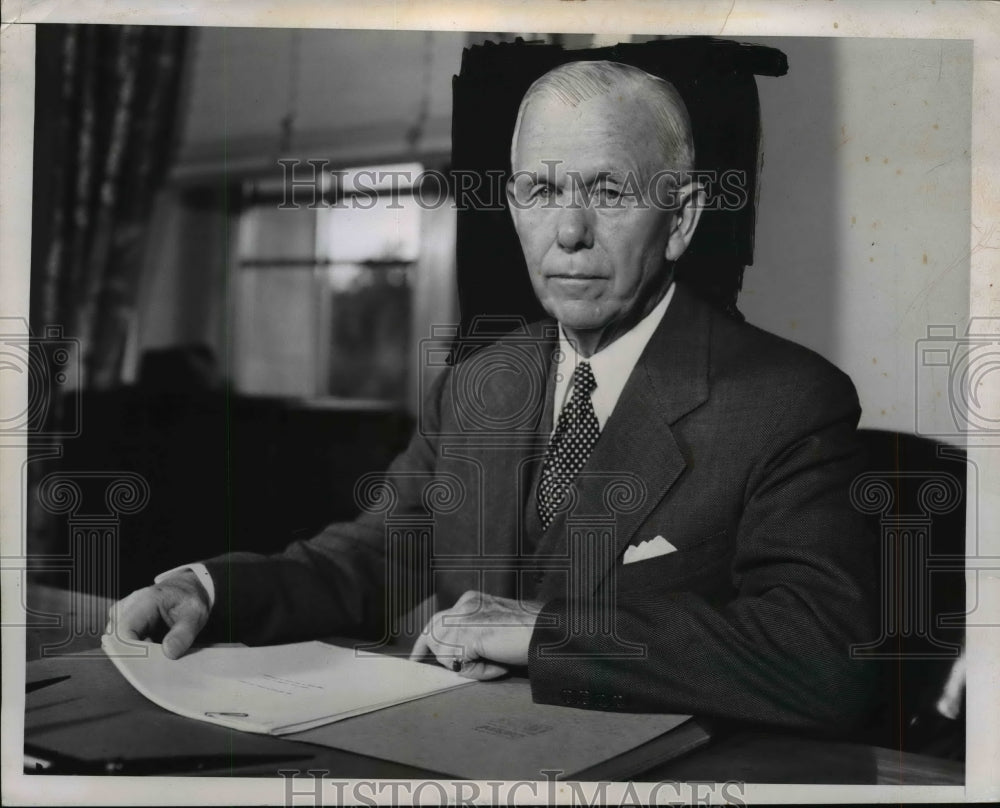 1950 Press Photo George Mashall Elected as Defense Secretary - Historic Images