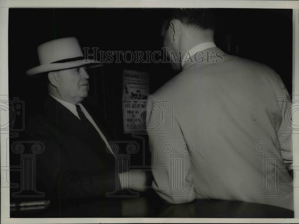 1940 Press Photo John L Lewis Shows Up at Dem Convention in Chicago, IL - Historic Images