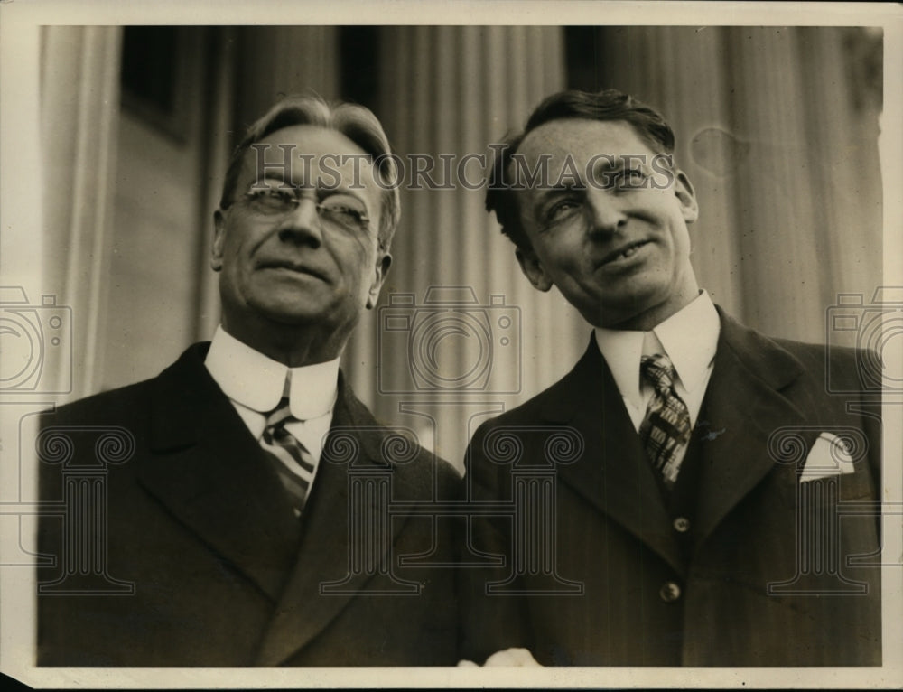 1928 Press Photo 70th Congress Senator Hiram Johnson &amp; Rep Phillip Swing - Historic Images