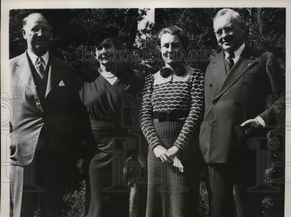 1936 Press Photo Col & Mrs Frank Knox, KS Governor & Mrs Alf Landon - Historic Images